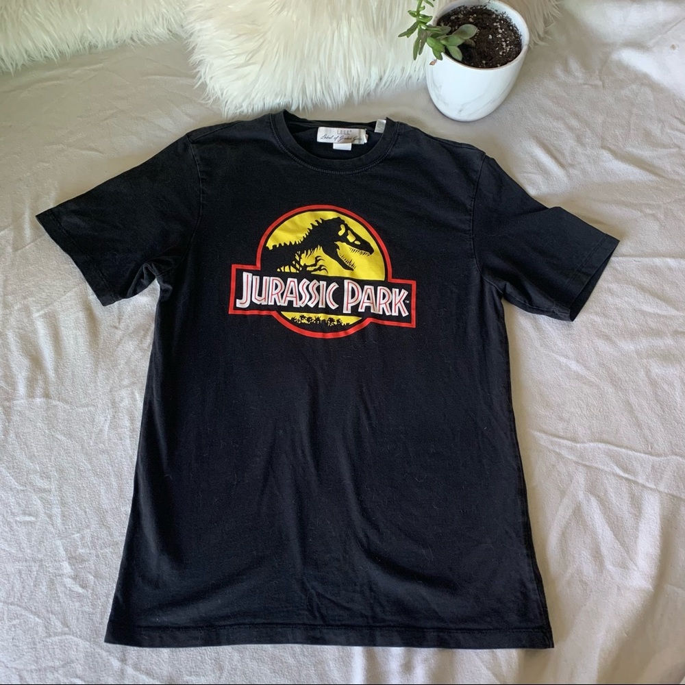 Jurassic Park T-Rex Black Graphic T-Shirt